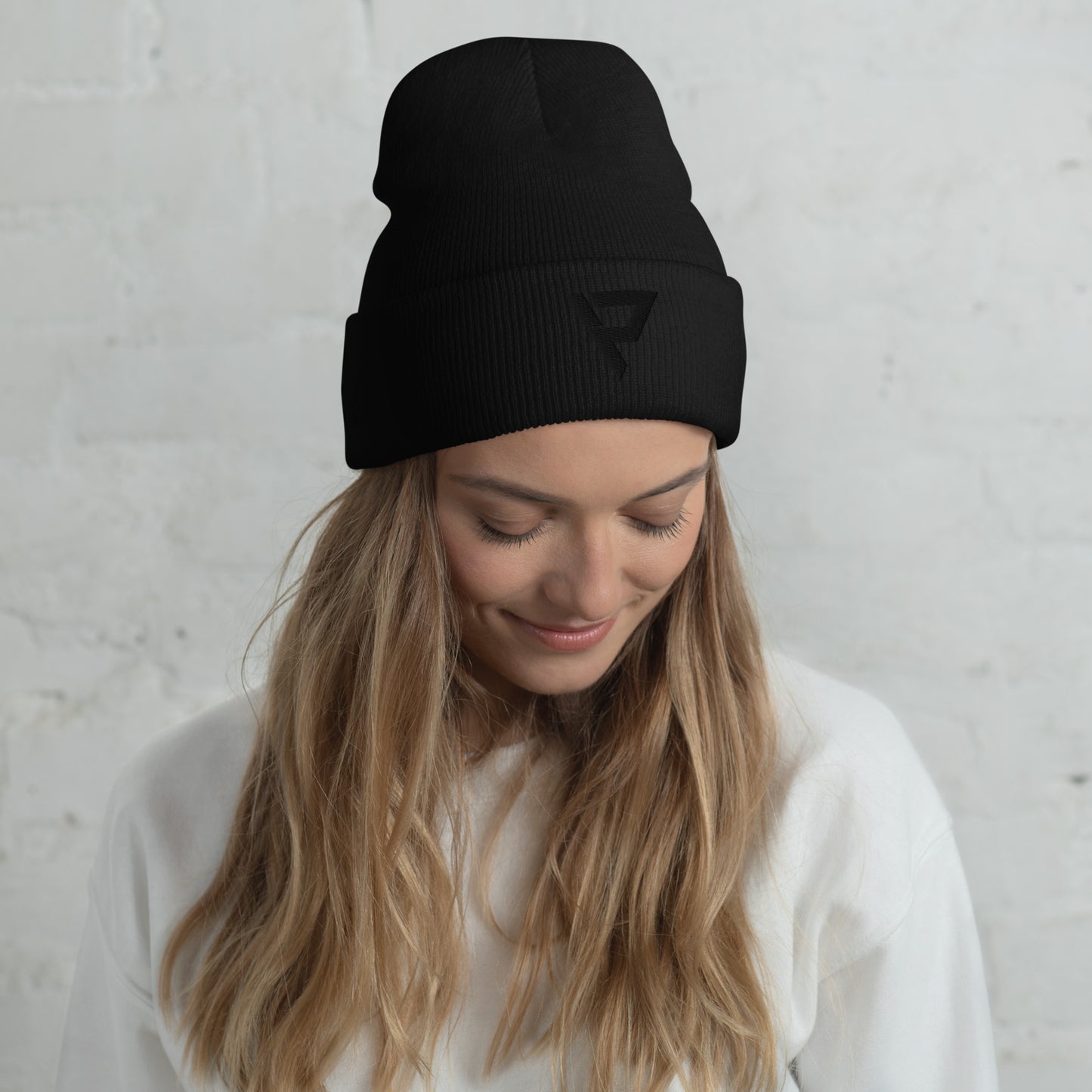 Cuffed Beanie Black Logo