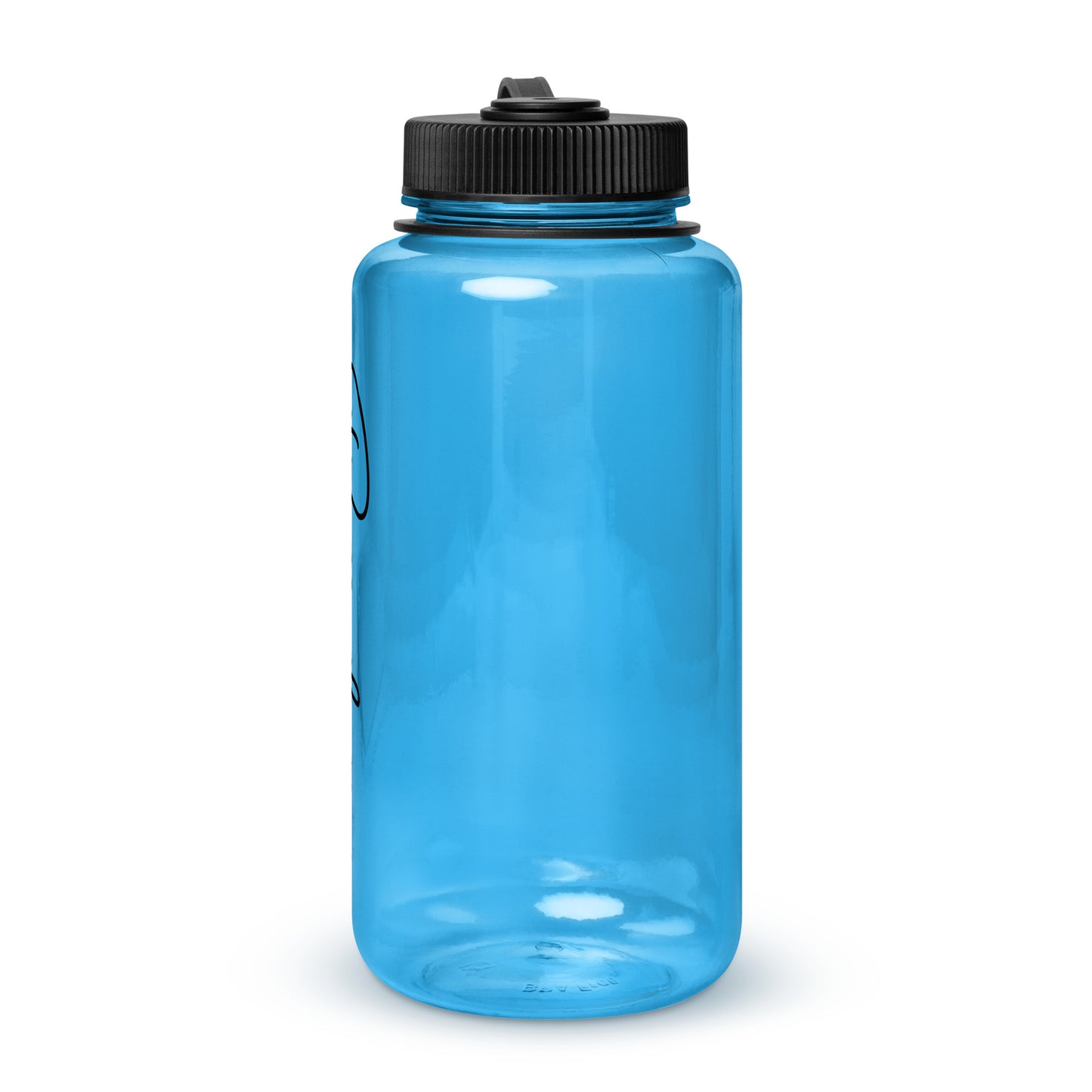 Wide mouth plastic water bottle