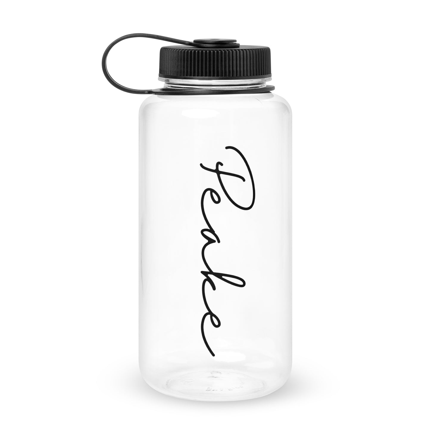 Wide mouth plastic water bottle