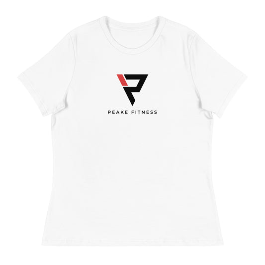 Women's Relaxed Tee Red/Black Logo